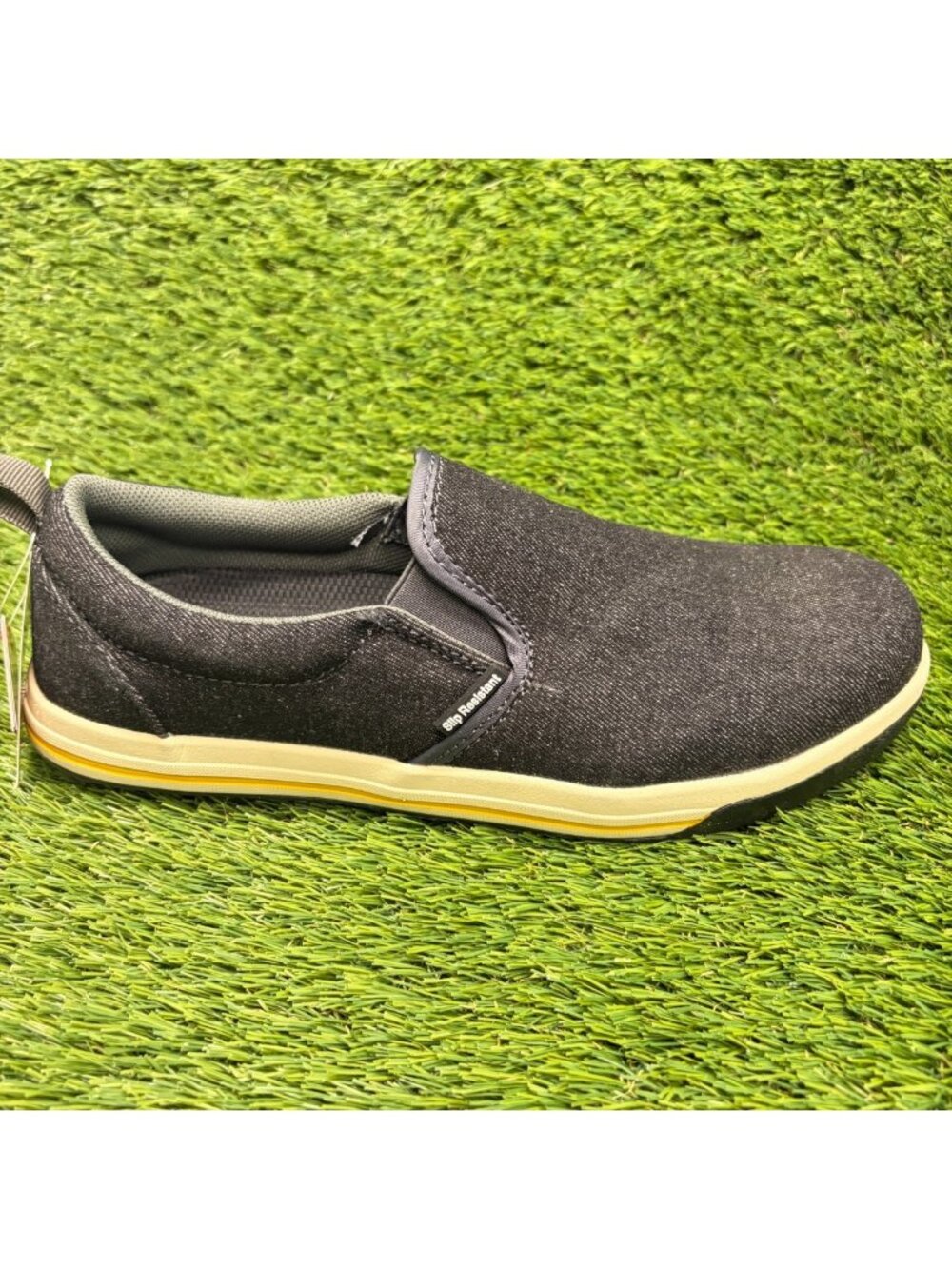 Nautilus Westside Mens Size 8.5 Black Ivory Steel Toe Slip On Safety Work Shoes